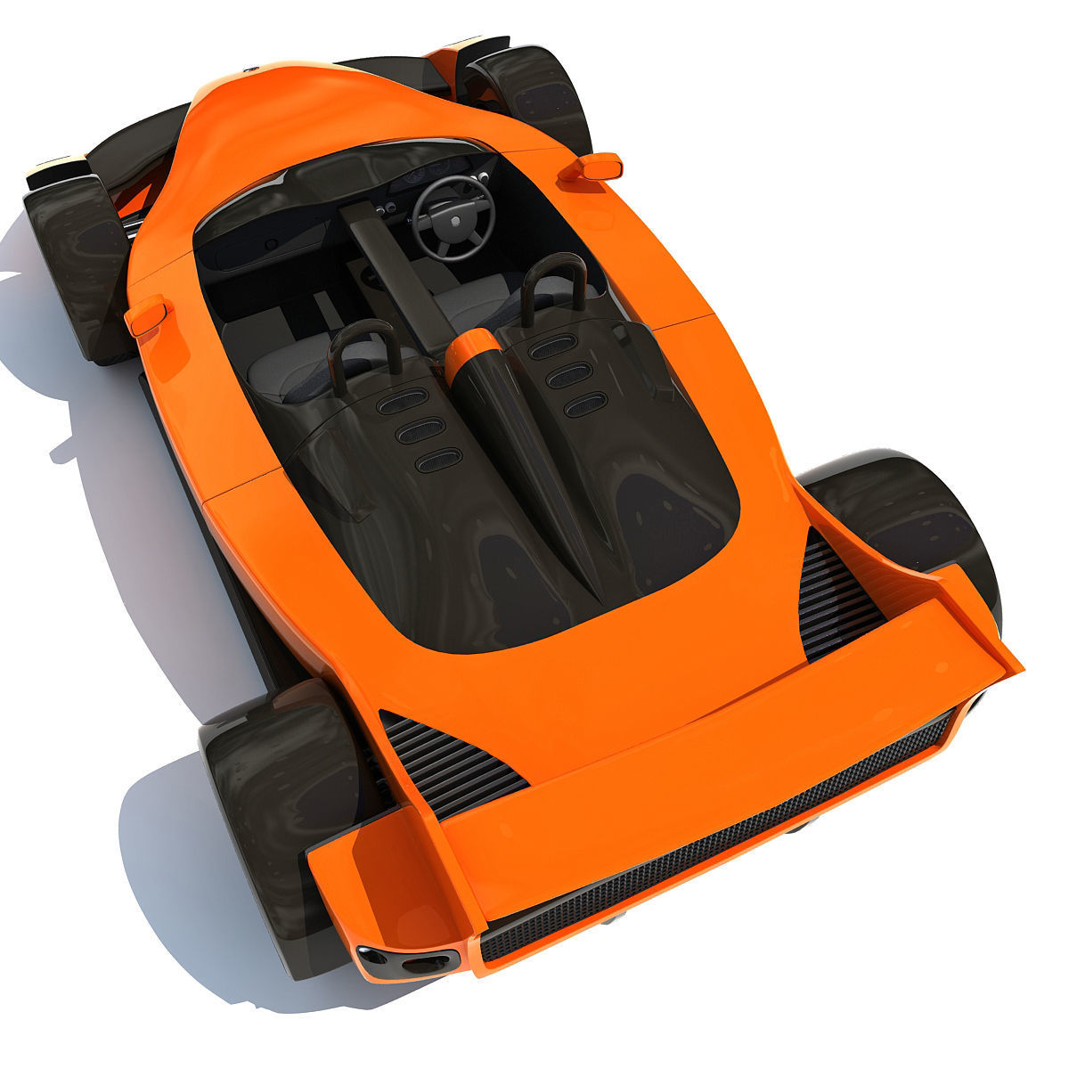 Orange Hulme CanAm Supercar 3D model_6