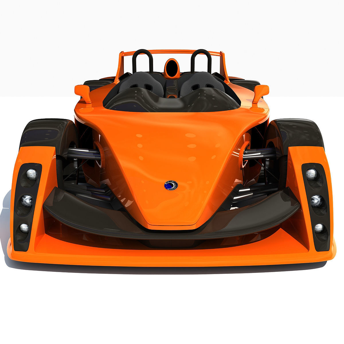 Orange Hulme CanAm Supercar 3D model_2