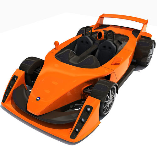 Orange Hulme CanAm Supercar 3D model