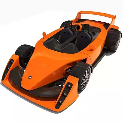 Orange Hulme CanAm Supercar 3D model