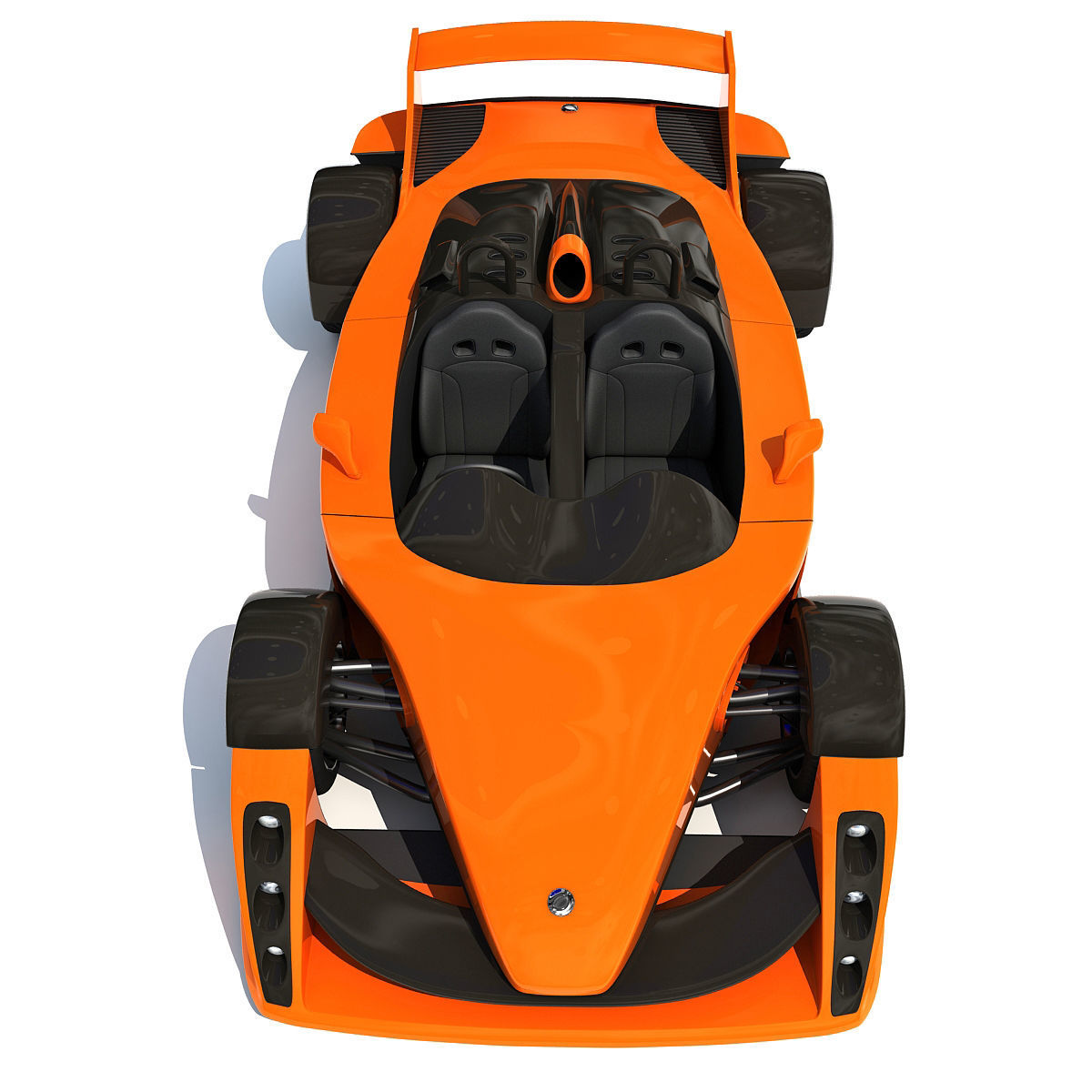 Orange Hulme CanAm Supercar 3D model_4