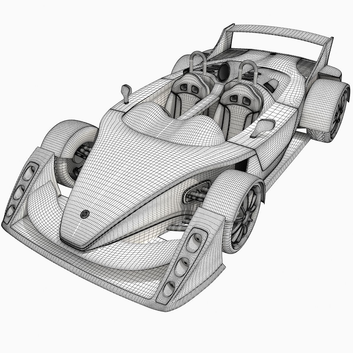 Orange Hulme CanAm Supercar 3D model_22