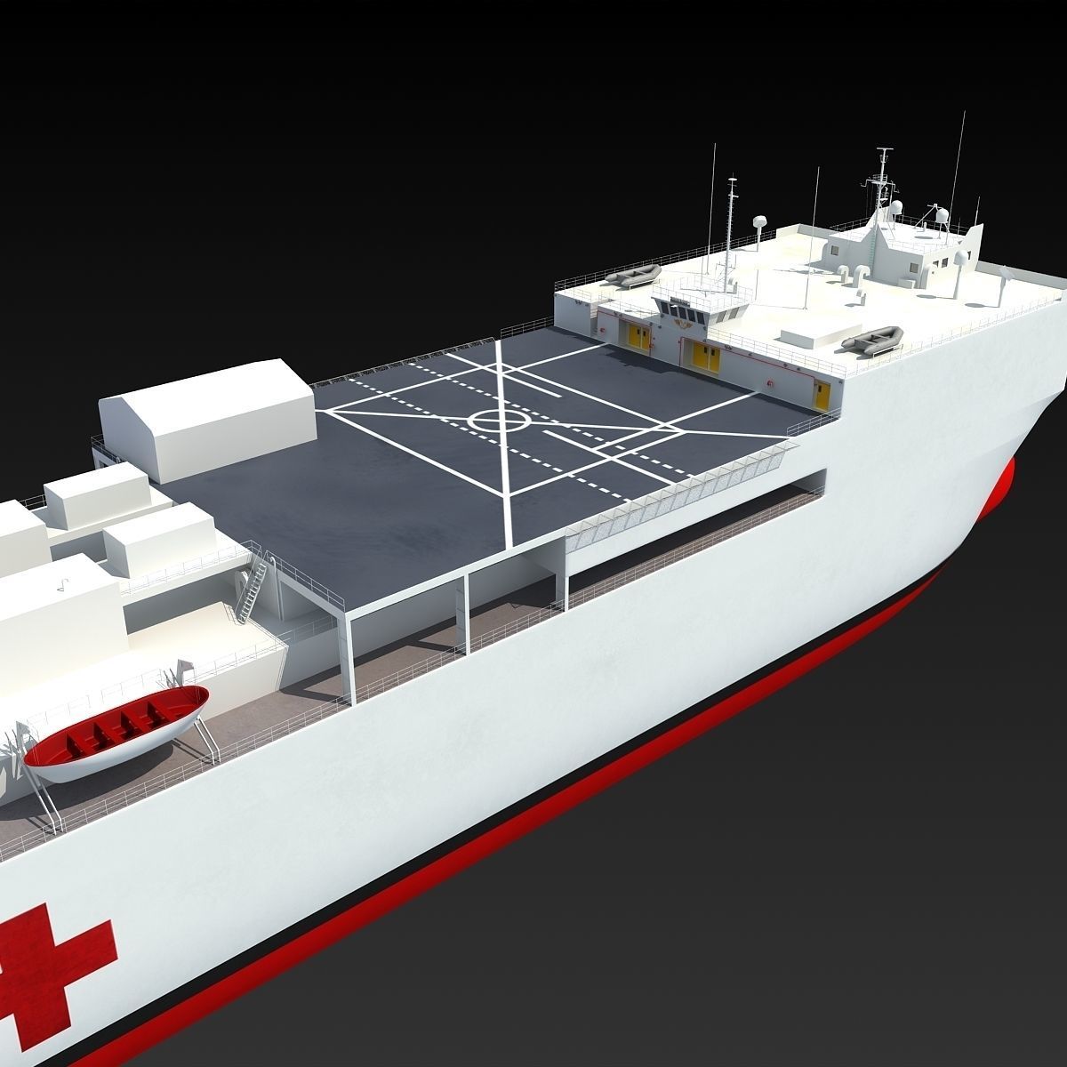 Hospital Ship USNS Comfort 3D model_17
