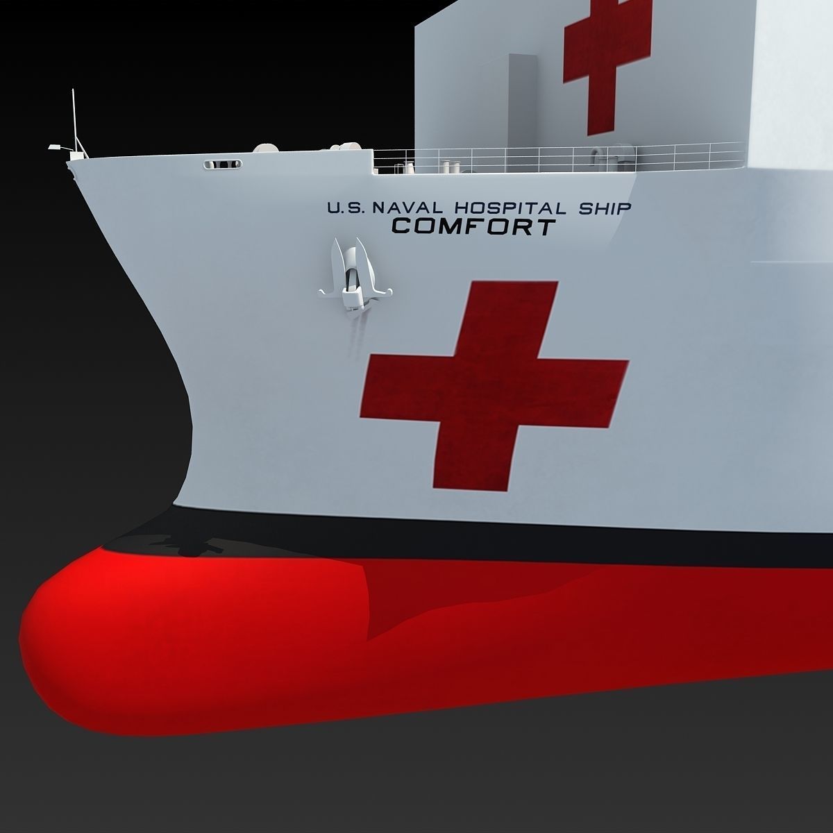 Hospital Ship USNS Comfort 3D model_18