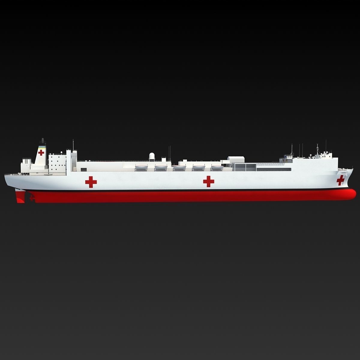 Hospital Ship USNS Comfort 3D model_1