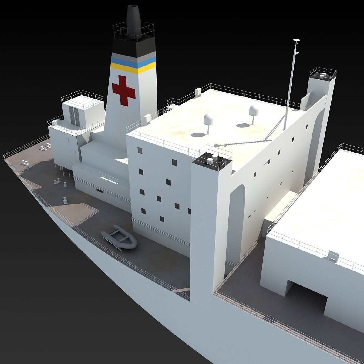 Hospital Ship USNS Comfort 3D model_13