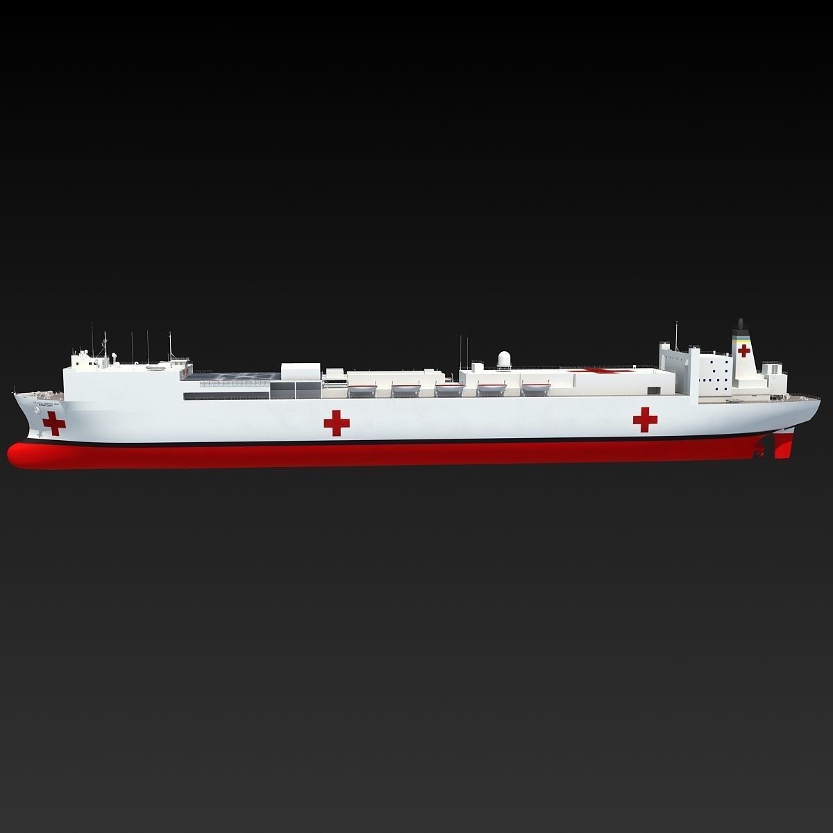 Hospital Ship USNS Comfort 3D model_4