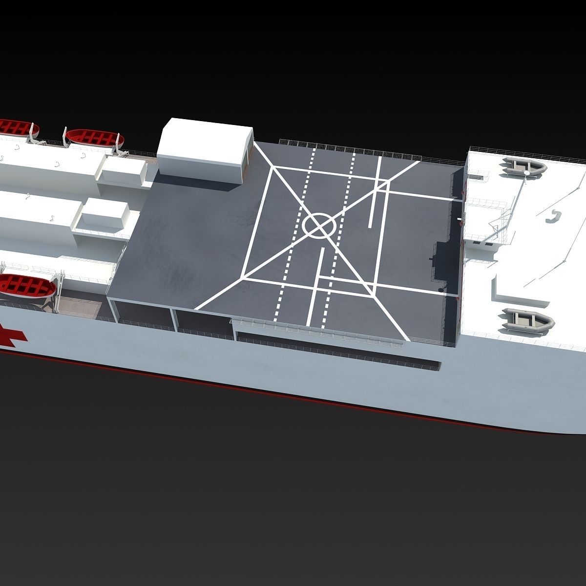 Hospital Ship USNS Comfort 3D model_14