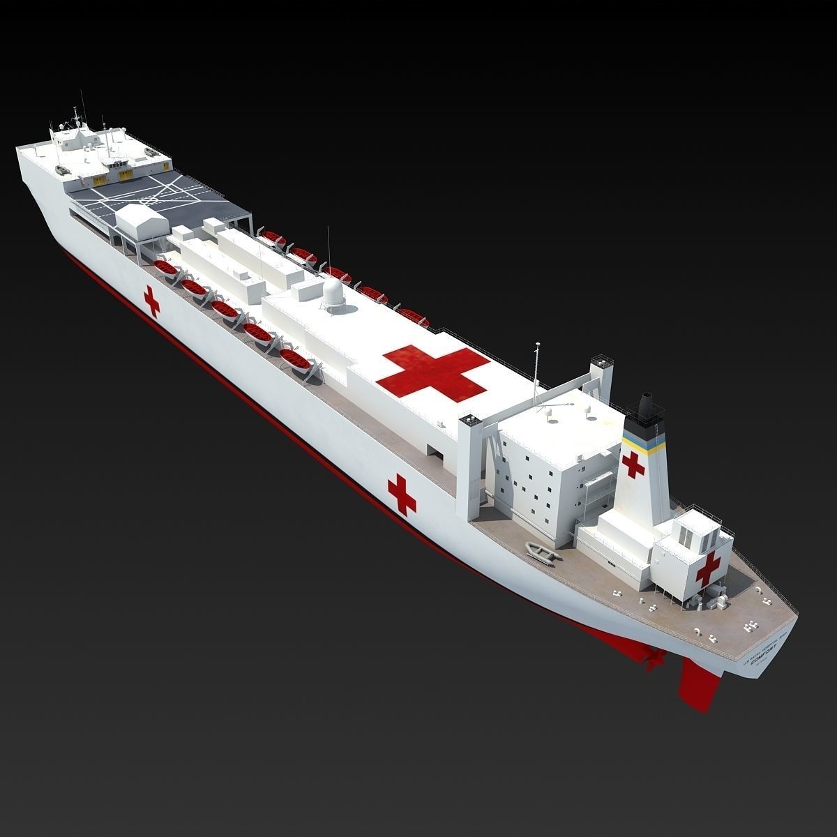 Hospital Ship USNS Comfort 3D model_5