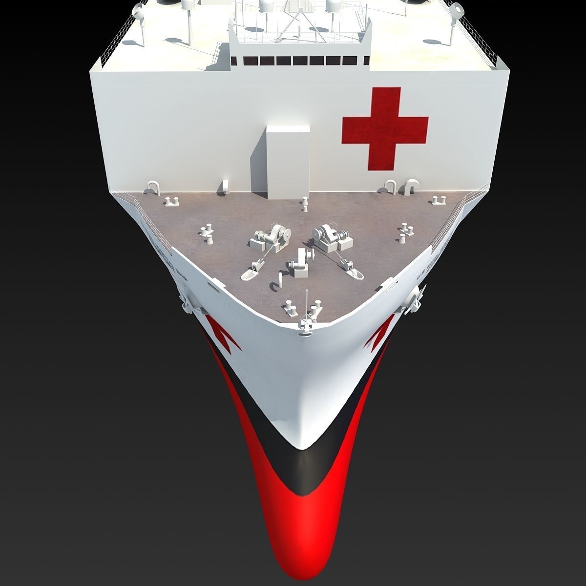 Hospital Ship USNS Comfort 3D model_8