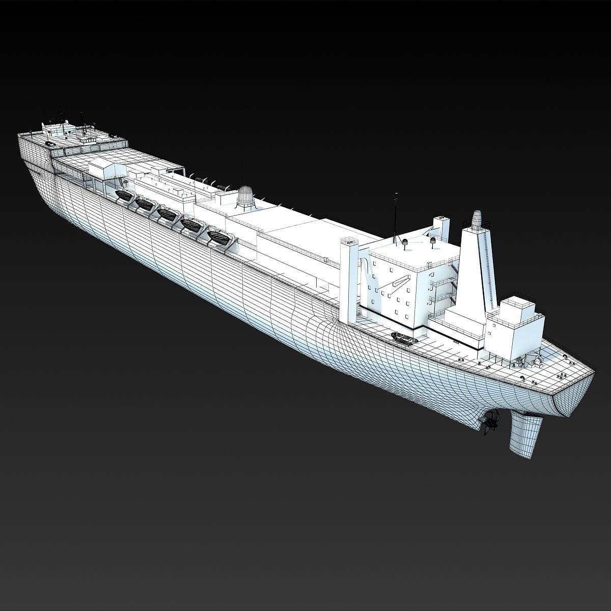 Hospital Ship USNS Comfort 3D model_23