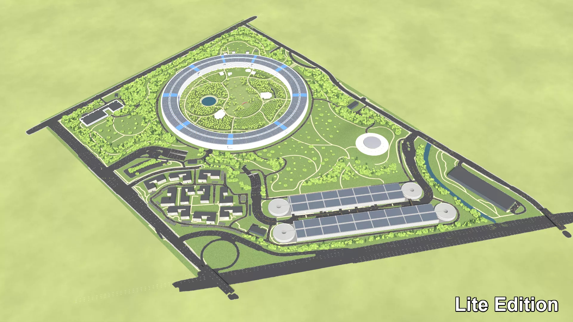 Apple Park Cupertino Campus 3D Model Lite Edition 3D model