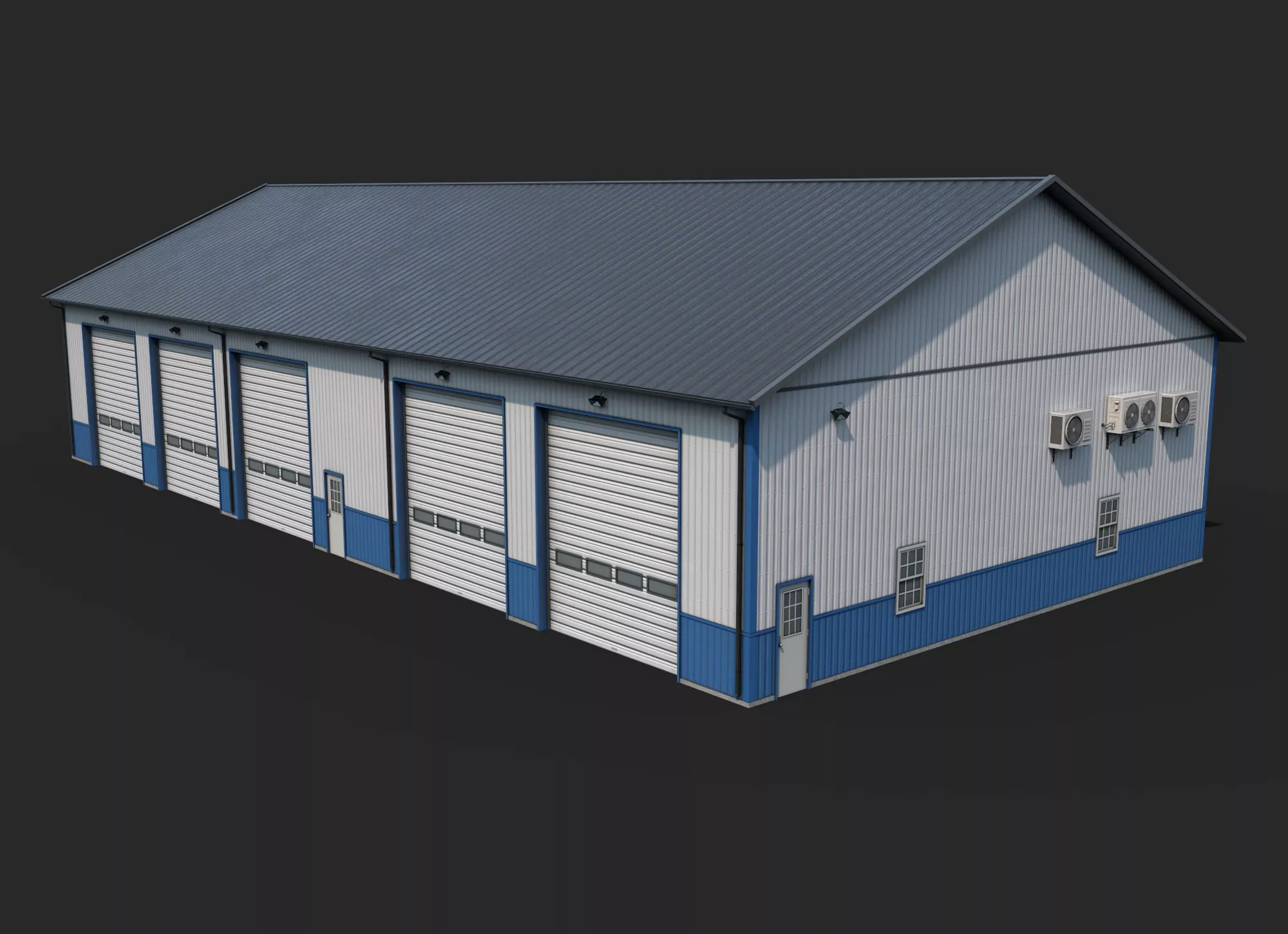 3D model Warehouse Building PBR Low Poly VR / AR / low-poly | CGTrader