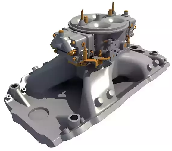 Holley Carburetor Intake Manifold 3D model