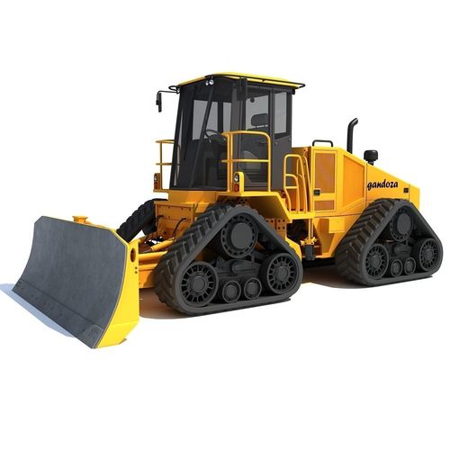 Yellow High Speed Dozer 3D model