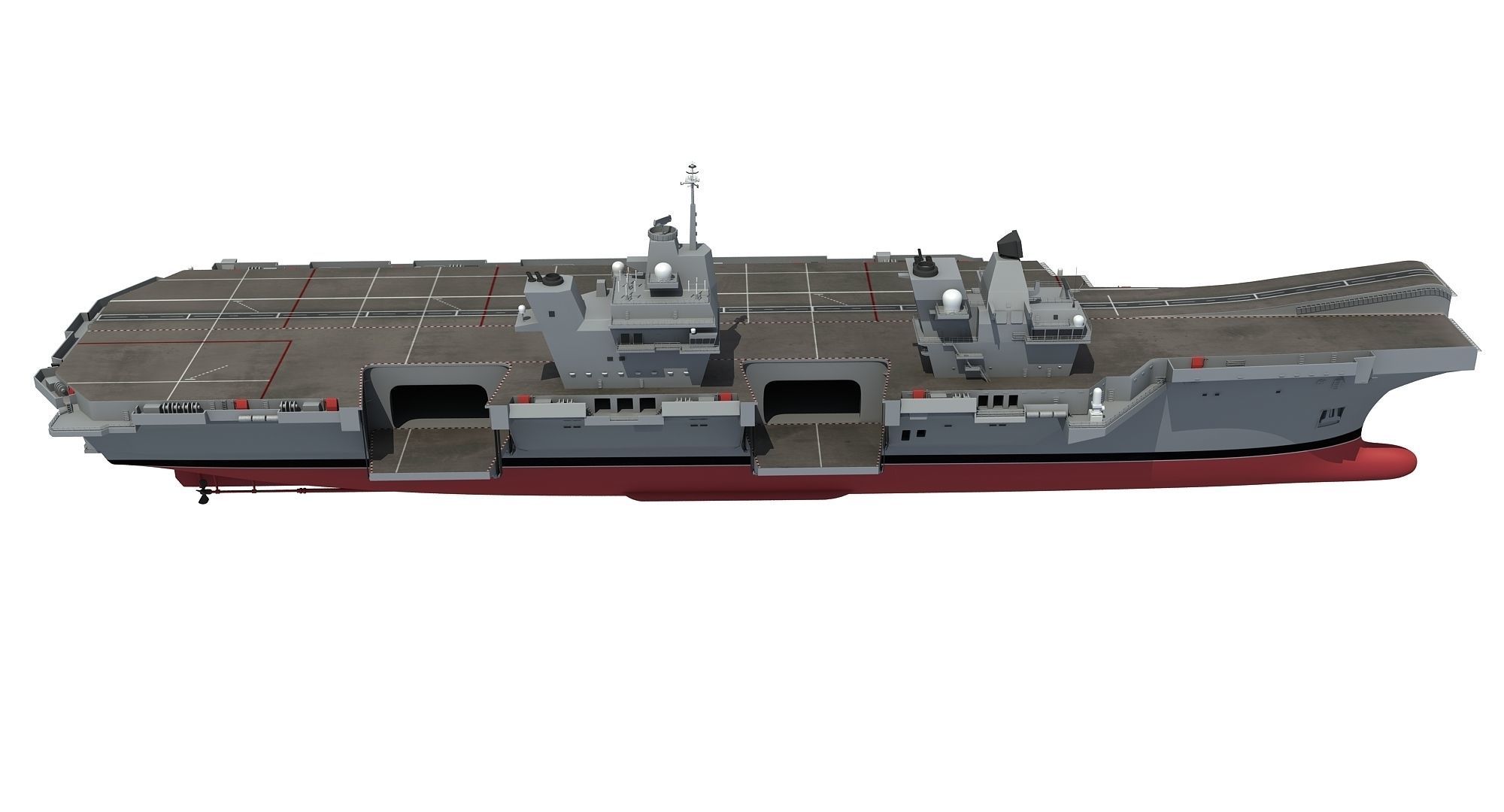 HMS Queen Elizabeth Aircraft Carrier 3D model_2