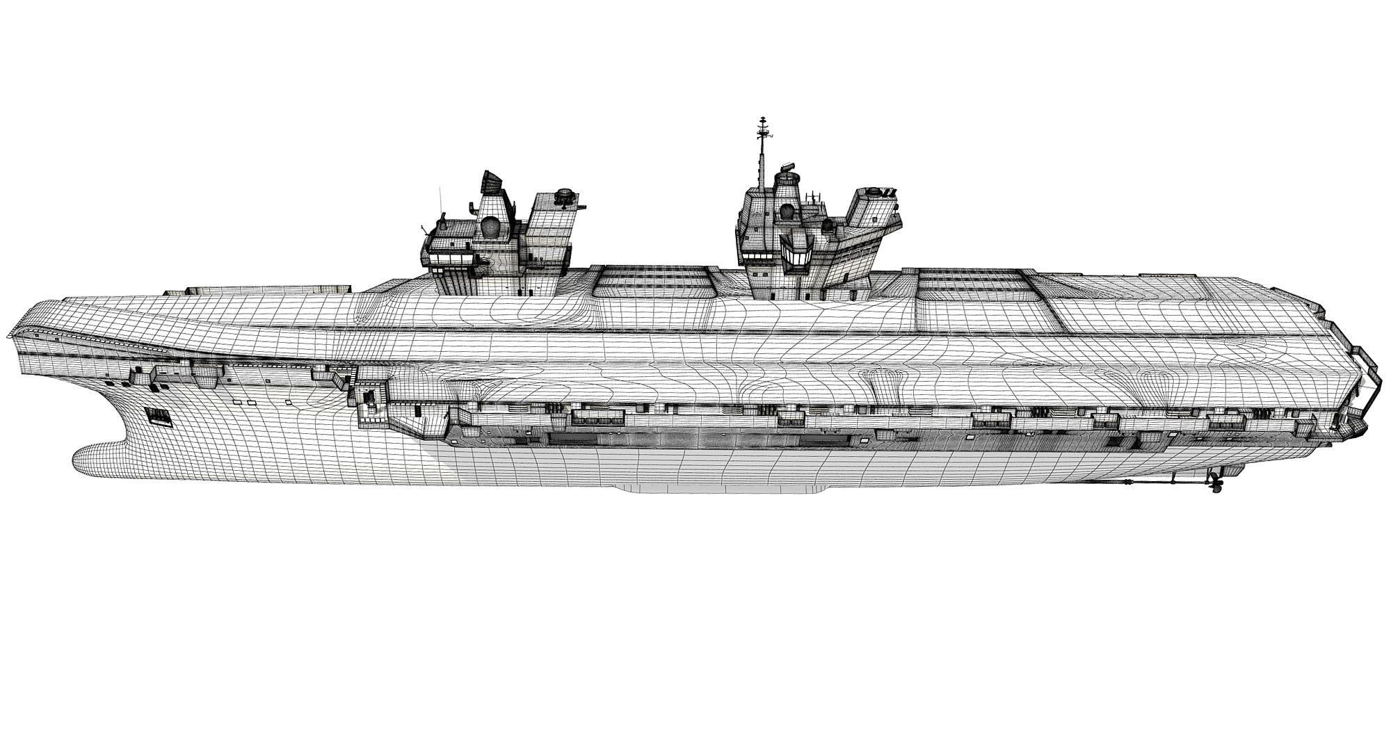 HMS Queen Elizabeth Aircraft Carrier 3D model_21