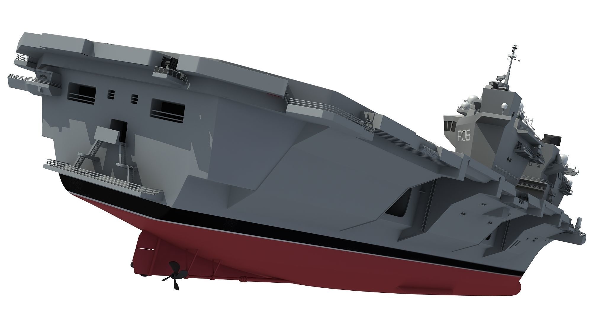 HMS Queen Elizabeth Aircraft Carrier 3D model_14