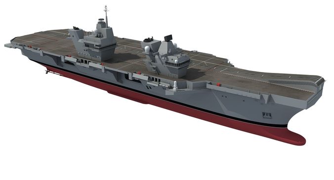 HMS Queen Elizabeth Aircraft Carrier 3D model