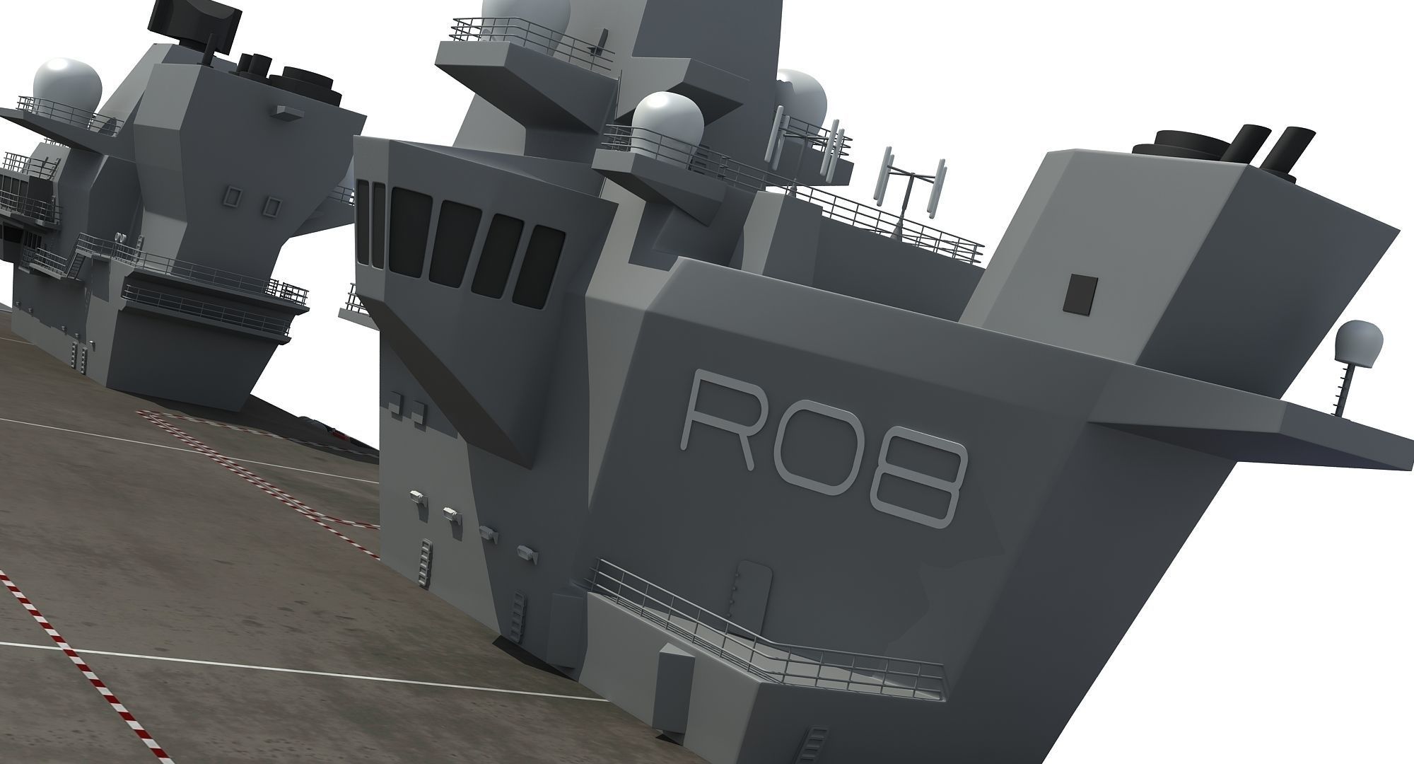 HMS Queen Elizabeth Aircraft Carrier 3D model_19