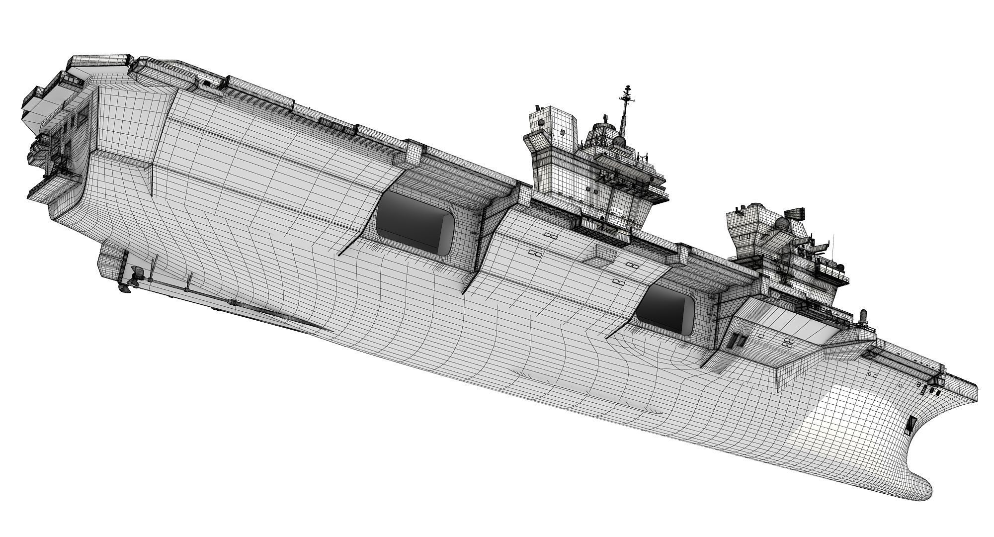 HMS Queen Elizabeth Aircraft Carrier 3D model_22