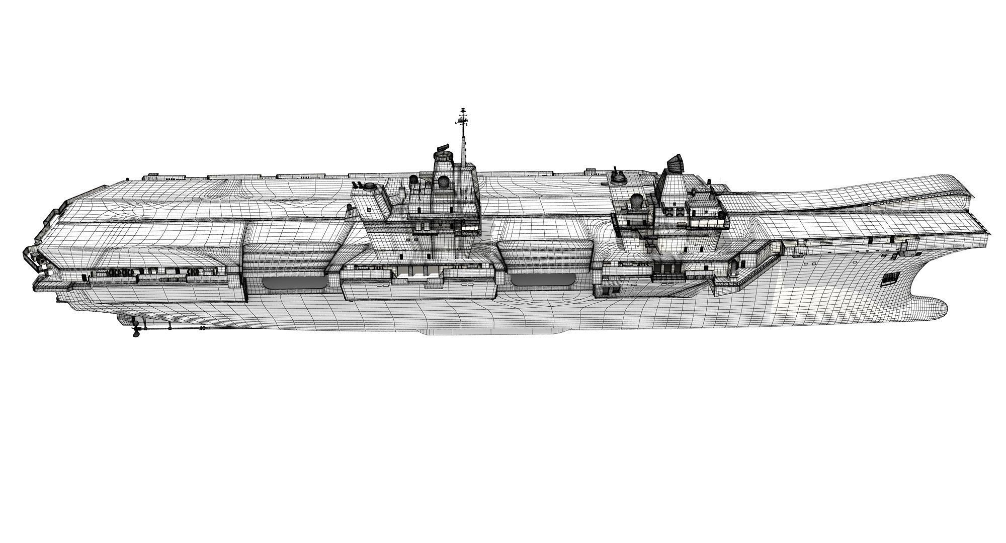 HMS Queen Elizabeth Aircraft Carrier 3D model_20