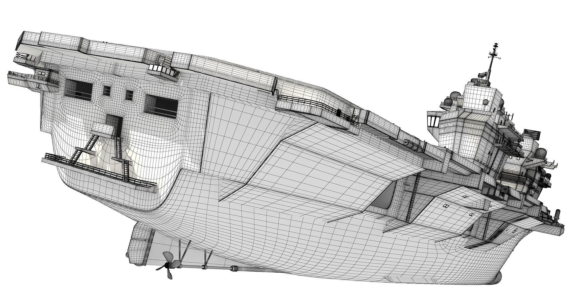HMS Queen Elizabeth Aircraft Carrier 3D model_23