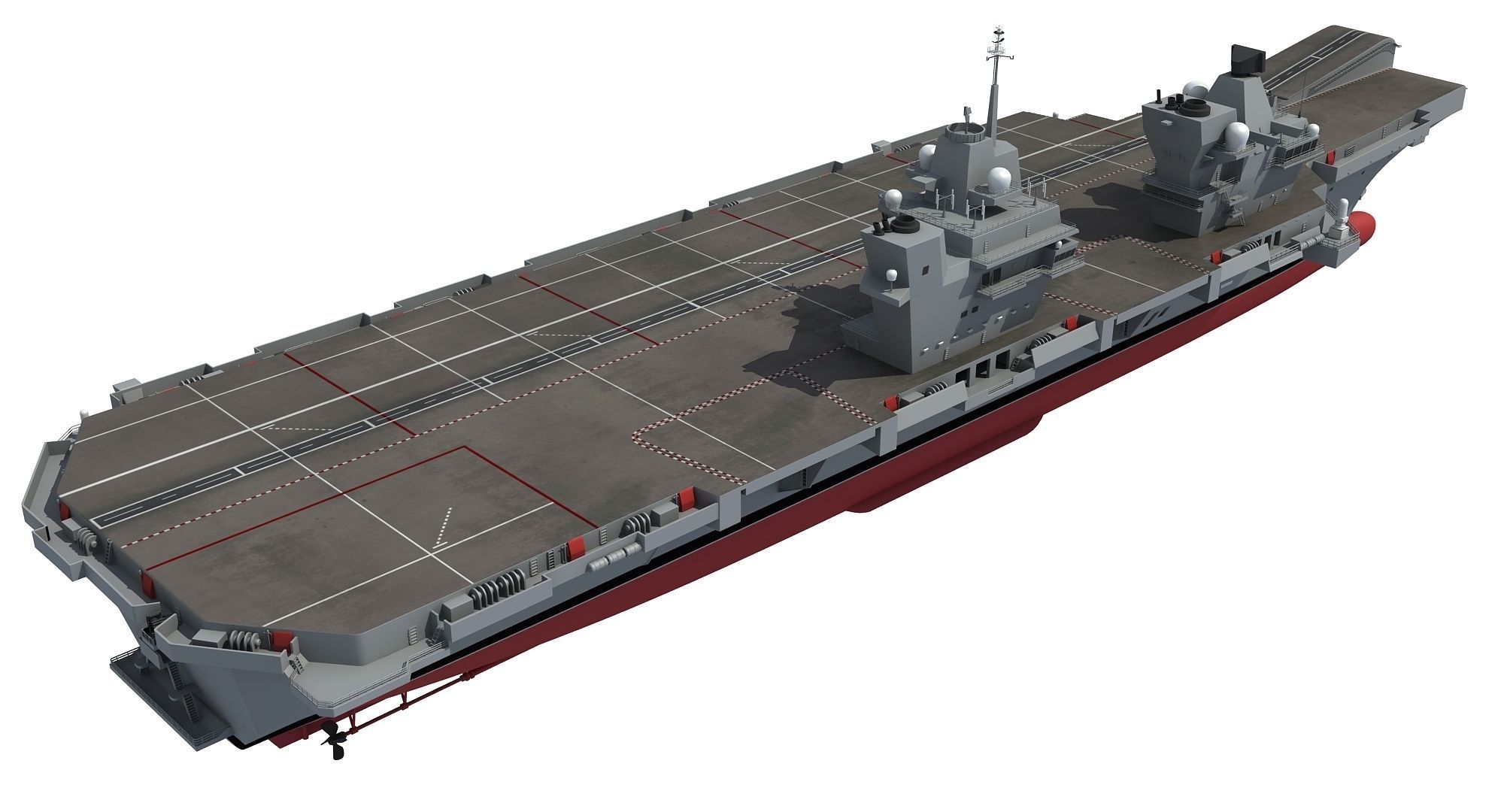 HMS Queen Elizabeth Aircraft Carrier 3D model_7