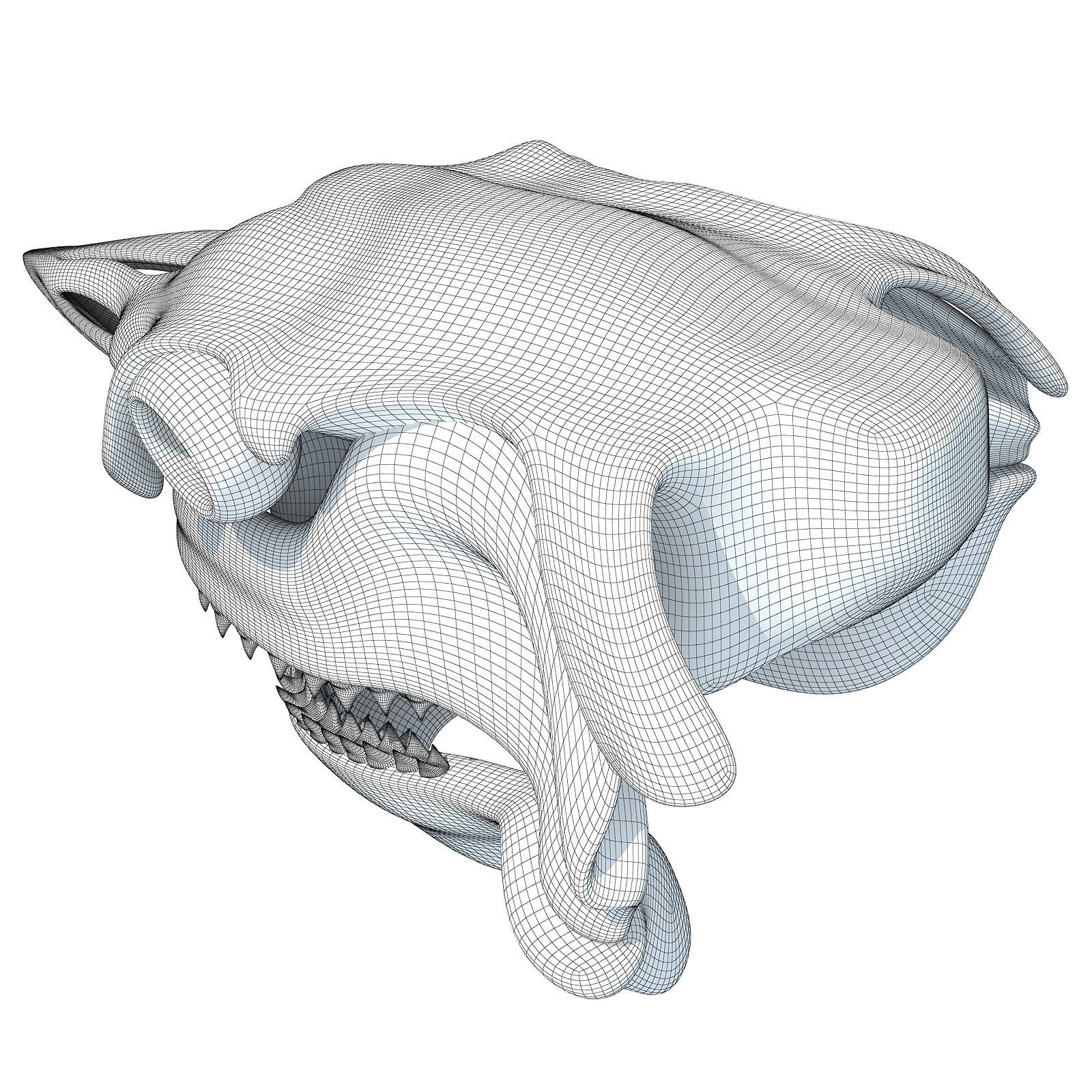 Great White Shark Skull 22 3D model_10