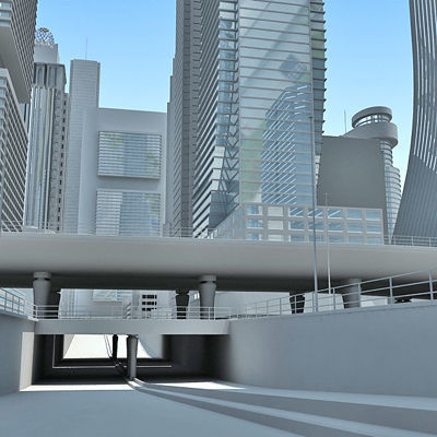 Full City Plan with Buildings 3D model_12