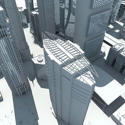 Full City Plan with Buildings 3D model_22