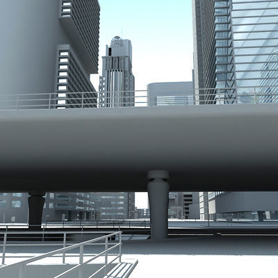 Full City Plan with Buildings 3D model_13