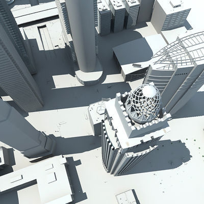Full City Plan with Buildings 3D model_26