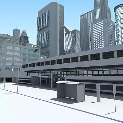 Full City Plan with Buildings 3D model