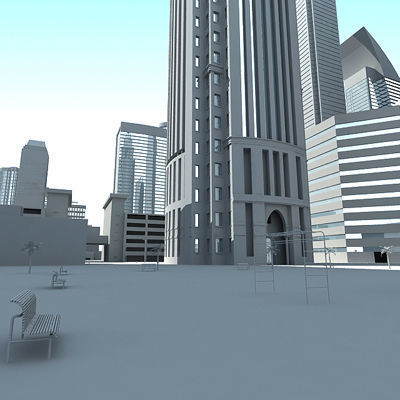 Full City Plan with Buildings 3D model_6