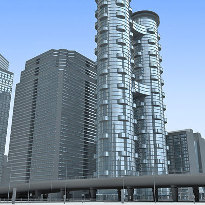 Full City Plan with Buildings 3D model_16