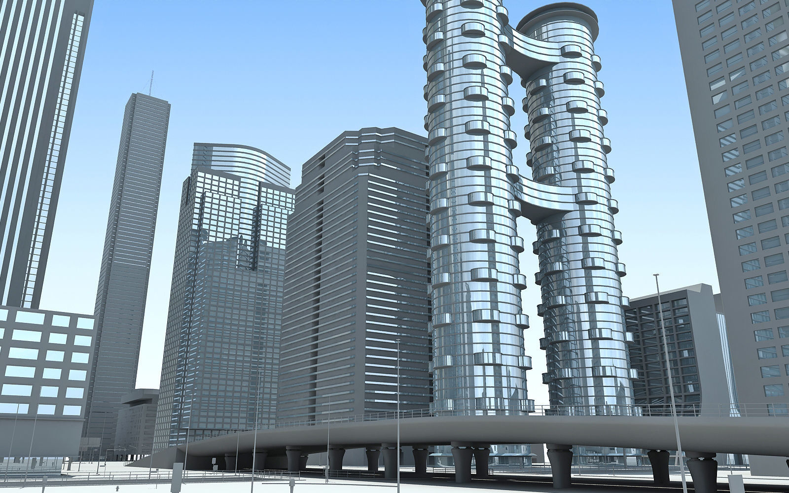 Full City Plan with Buildings 3D model_29