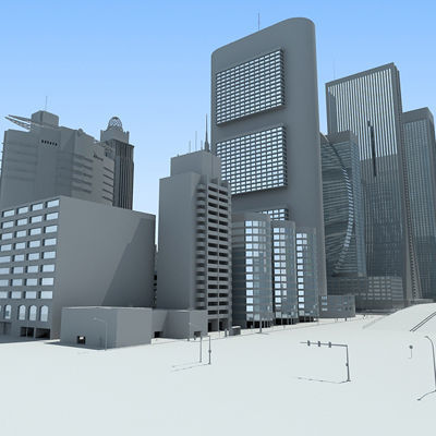 Full City Plan with Buildings 3D model_19