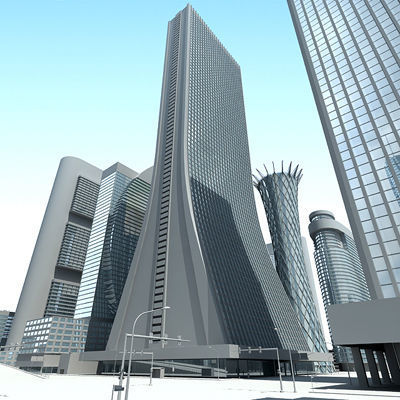 Full City Plan with Buildings 3D model_35