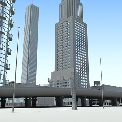 Full City Plan with Buildings 3D model_39