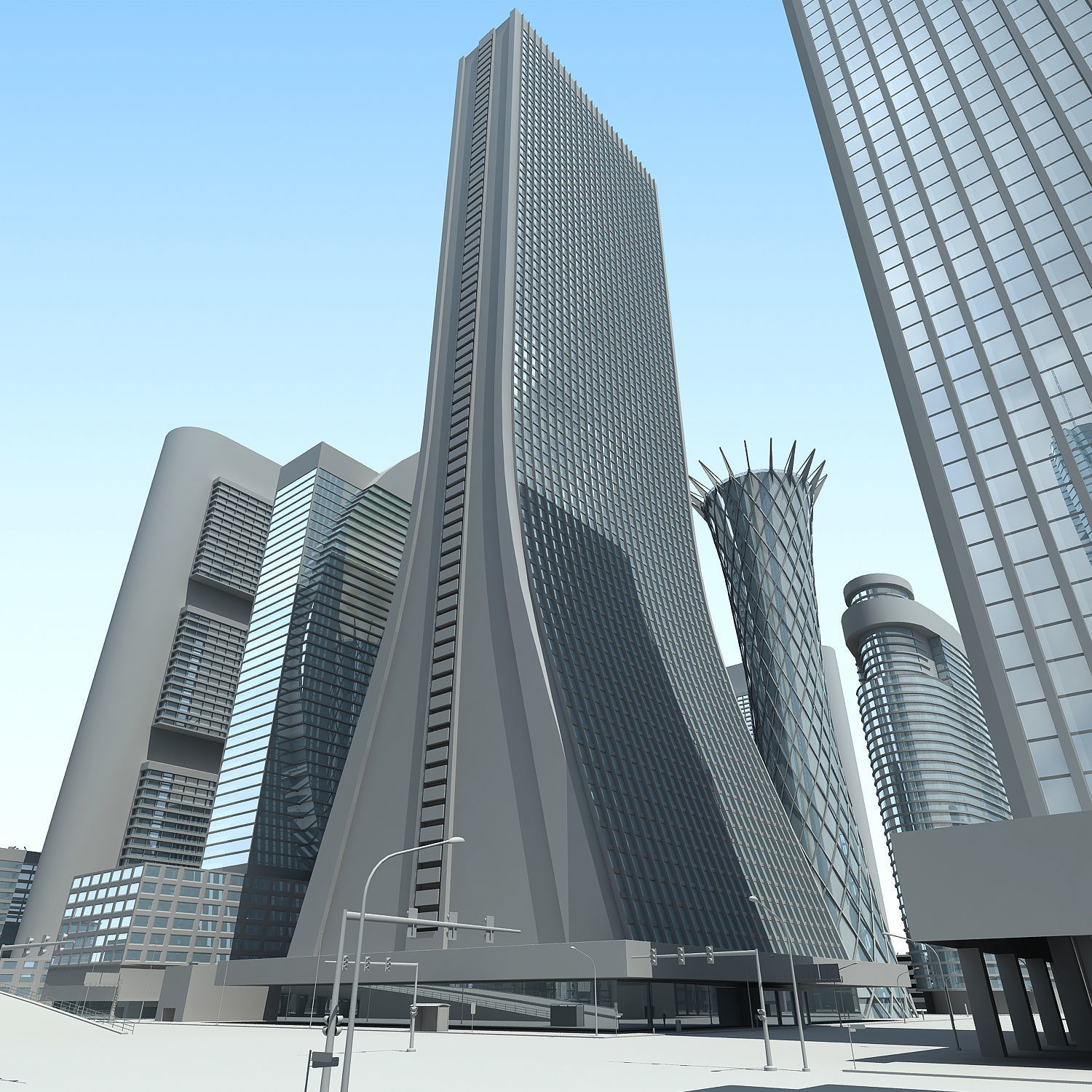 Full City Plan with Buildings 3D model_33