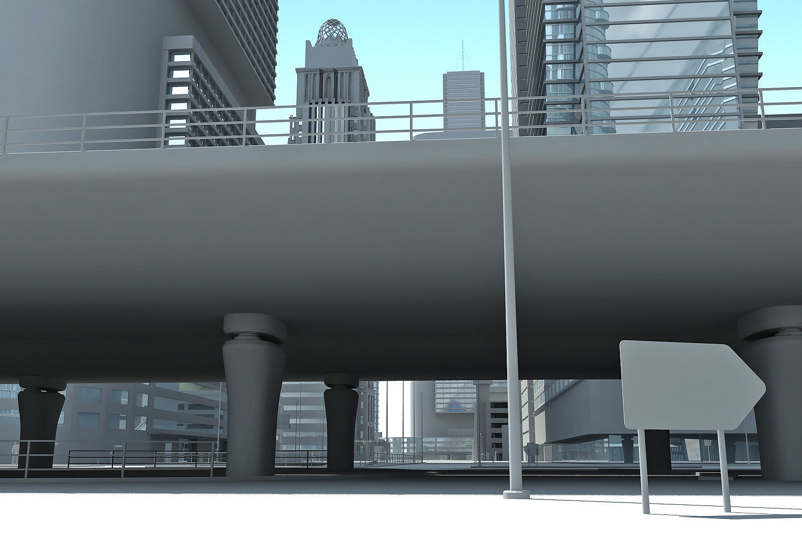 Full City Plan with Buildings 3D model_7