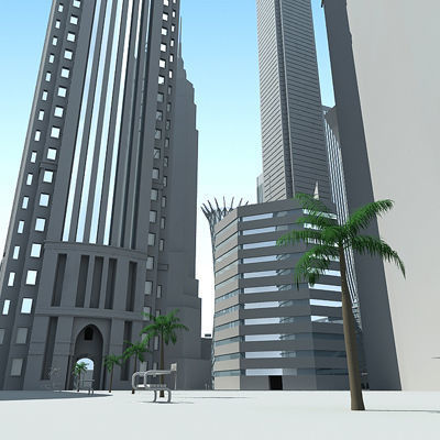 Full City Plan with Buildings 3D model_36