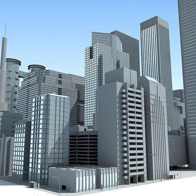 Full City Plan with Buildings 3D model_3