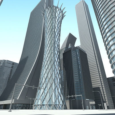 Full City Plan with Buildings 3D model_24