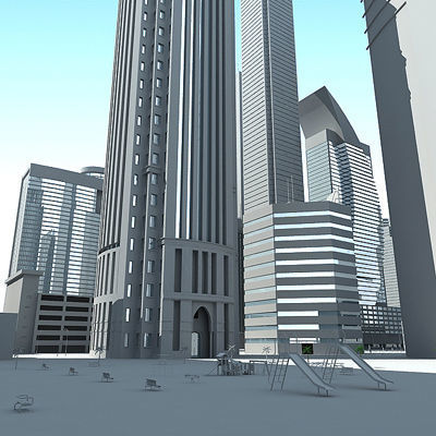 Full City Plan with Buildings 3D model_44