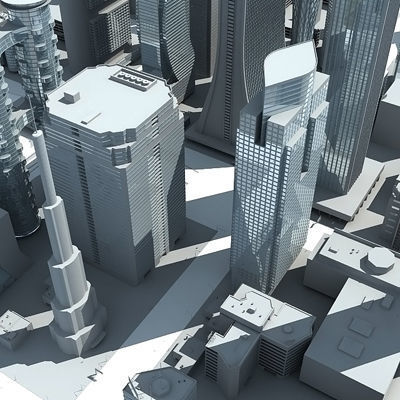 Full City Plan with Buildings 3D model_41