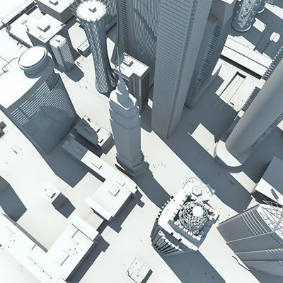 Full City Plan with Buildings 3D model_14