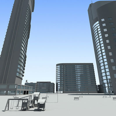 Full City Plan with Buildings 3D model_21