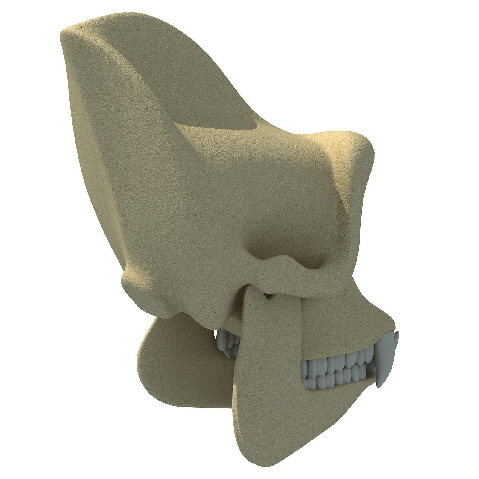 Realistic Gorilla Skull  3D model_3